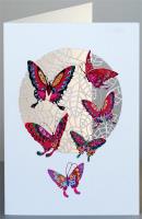 Opakowanie Karnet PM676 wycinany + koperta Czerwone motyle