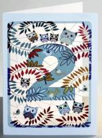 Opakowanie Karnet PM792 wycinany + koperta Urodziny 2 sowy