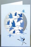 Opakowanie Karnet PM851 wycinany + koperta Żurawie