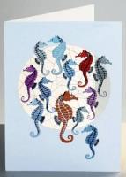 Opakowanie Karnet PM853 wycinany + koperta Konik morski