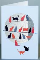 Opakowanie Karnet PM855 wycinany + koperta Koty