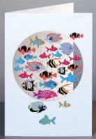 Opakowanie Karnet PM859 wycinany + koperta Ryby