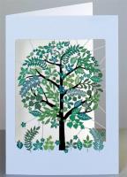 Opakowanie Karnet PM892 wycinany + koperta Zielone drzewo