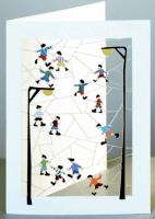 Opakowanie Karnet PP024 wycinany + koperta Piłka nożna nocą