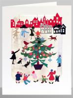 Opakowanie Karnet XP47 wycinany + koperta Święta Choinka