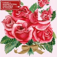 Opakowanie Karnet + zakładka magnetyczna Róże