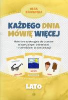 Każdego dnia mówię więcej - Lato. Autor: Olga Kłodnicka. SmakLiter.pl Okładka książki Każdego dnia mówię więcej - Lato