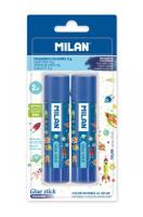 Opakowanie Klej w sztyfcie SH 21g niebieski 2szt MILAN