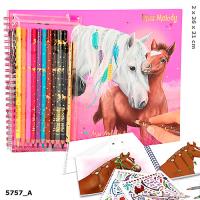 Opakowanie KOLOROWANKA MISS MELODY Z ZESTAWEM KREDEK 5757A