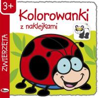 Kolorowanki z naklejkami Zwierzęta. Autor: Piotr Kozera. SmakLiter.pl Okładka książki Kolorowanki z naklejkami Zwierzęta