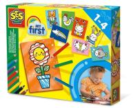 Moje pierwsze kolorowanie - obrazki i kredki. Wydawca: SES NL. SmakLiter.pl Opakowanie Moje pierwsze kolorowanie - obrazki i kredki