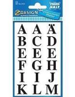 Opakowanie Naklejki czarne litery - 15,5mm