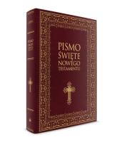 Okładka książki Nowy Testament - duże litery z ilustracjami