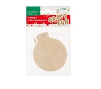 Opakowanie Ozdoba dekoracyjna drewniana bombka zawieszka 4szt