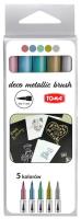Pisak Metallic Brush 5 kolorów TOMA. Wydawca: TOMA. SmakLiter.pl Opakowanie Pisak Metallic Brush 5 kolorów TOMA