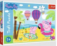 Puzzle 24 maxi Świnka Peppa na wakacjach TREFL. Wydawca: Trefl. SmakLiter.pl Opakowanie Puzzle 24 maxi Świnka Peppa na wakacjach TREFL