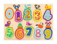 Opakowanie Puzzle drewniane cyferki zwierzaki