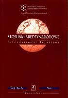 Opakowanie Stosunki Międzynarodowe 4/2018 Tom 54