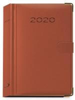 Opakowanie Terminarz 2020 B6 Lux złocony z zapinką brązowy