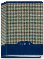 Opakowanie Terminarz 2020 B7 Kolorowy kratka niebieska