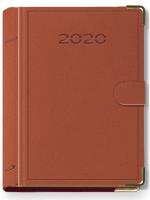 Okładka książki Terminarz 2020 B7 Lux z zapinką brązowy