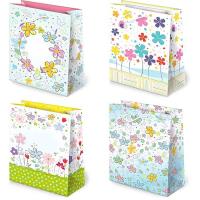 Opakowanie TOREBKI OZDOBNE XL SET 66 KWIATY RYSUNKOWE 10 SZTUK