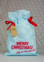 Opakowanie Worek Świąteczny płatki śniegu 20x30cm (5szt)