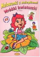 WRÓŻKI KWIATUSZKI MALOWANKI Z NALEPKAMI. Autor: Ernest Błędowski. SmakLiter.pl Okładka książki WRÓŻKI KWIATUSZKI MALOWANKI Z NALEPKAMI