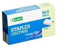 Opakowanie Zszywki 26/6 1000 sztuk D.RECT