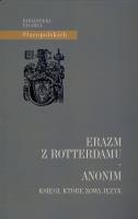 Anonim. Autor: Erazm z Rottterdamu. SmakLiter.pl Okładka książki Anonim