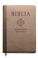 Biblia pierwszego Kościoła z paginat. brązowa. Autor: ks. prof.. Remigiusz Popowski SDB. SmakLiter.pl Okładka książki Biblia pierwszego Kościoła z paginat. brązowa