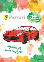 Ferrari Wodne kolorowanie. Autor: Opracowanie zbiorowe. SmakLiter.pl Okładka książki Ferrari Wodne kolorowanie