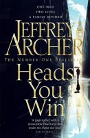 Heads You Win. Autor: Jeffrey Archer. SmakLiter.pl Okładka książki Heads You Win