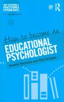 Okładka książki How to Become an Educational Psychologist