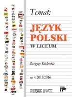 Język Polski w Liceum nr 4 2015/2016. Autor: praca zbiorowa. SmakLiter.pl Okładka książki Język Polski w Liceum nr 4 2015/2016