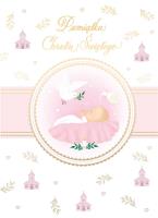 Okładka książki Karnet B6 Chrzest z kieszonką - różowy