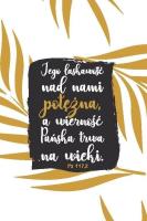 Opakowanie Kartka składana Jego łaskawość nad nami złocona