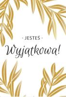 Opakowanie Kartka składana Jesteś wyjątkowa