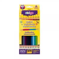 Opakowanie Kredki ołówkowe dwukolorowe 24 kolory STRIGO