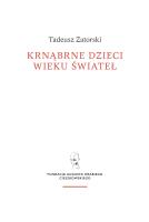 Krnąbrne dzieci wieku świateł. Autor: Zatorski Tadeusz. SmakLiter.pl Okładka książki Krnąbrne dzieci wieku świateł