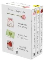 Pakiet: Konkurs na żonę/Bilet do../Zdążyć.... Autor: Beata Majewska. SmakLiter.pl Okładka książki Pakiet: Konkurs na żonę/Bilet do../Zdążyć...