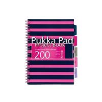 Opakowanie Project Book Navy A4/200 kratka róż (3szt) PUKKA
