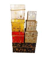 Opakowanie Pudełko kostka ze sznurkiem Niebieski L