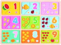 TOP BRIGHT Drewniane Puzzle Nauka Liczenia 27 el.. Wydawca: Playme. SmakLiter.pl Opakowanie TOP BRIGHT Drewniane Puzzle Nauka Liczenia 27 el.