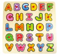 TOP BRIGHT Puzzle drewniane z pinezkami - Litery wielkie. Wydawca: Playme. SmakLiter.pl Opakowanie TOP BRIGHT Puzzle drewniane z pinezkami - Litery wielkie
