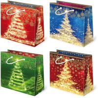 Opakowanie TOREBKI OZDOBNE T-6L SET S-24 ŚWIECĄCE CHOINKI 10 SZTUK