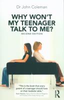 Why Won't My Teenager Talk to Me?. Autor: Coleman John. SmakLiter.pl Okładka książki Why Won't My Teenager Talk to Me?