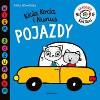Akademia Kici Koci. Pojazdy. Autor: Anita Głowińska. SmakLiter.pl Okładka książki Akademia Kici Koci. Pojazdy
