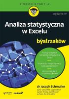 Analiza statystyczna w Excelu dla bystrzaków w.4. Autor: dr Joshep Schmuller. SmakLiter.pl Okładka książki Analiza statystyczna w Excelu dla bystrzaków w.4