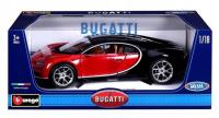 Opakowanie Bugatti Chiron 1:18 czerwony BBURAGO